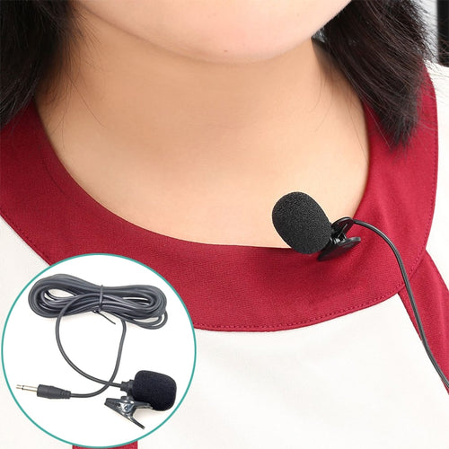 ZJ002MR โมโน 3.5 มม. ปลั๊กตรงบังแดดรถยนต์ล่ามไร้สายไกด์นำเที่ยวโทรโข่งจักรยานไมโครโฟนแบบมีสายความยาว: 3 ม., Mono 3.5mm