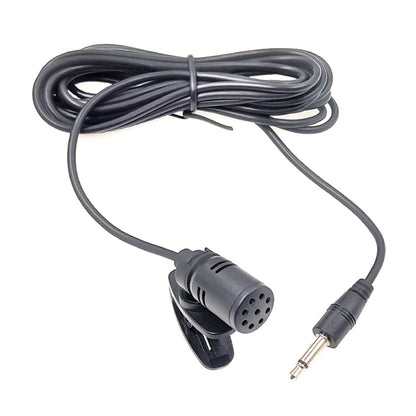 ZJ002MR โมโน 3.5 มม. ปลั๊กตรงบังแดดรถยนต์ล่ามไร้สายไกด์นำเที่ยวโทรโข่งจักรยานไมโครโฟนแบบมีสายความยาว: 3 ม., Mono 3.5mm