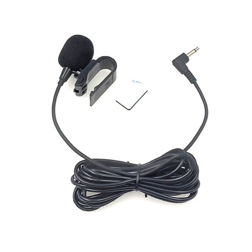ZJ025MR Stick-on Clip-on Lavalier ไมโครโฟนโมโนสำหรับรถยนต์ GPS / Bluetooth ที่เปิดใช้งาน Audio DVD ไมโครโฟนภายนอก, ความยาวสายเคเบิล: 3 ม., แจ็ค 3.5 มม. ข้อศอก 90 องศา, Elbow 3.5mm Jack Mono
