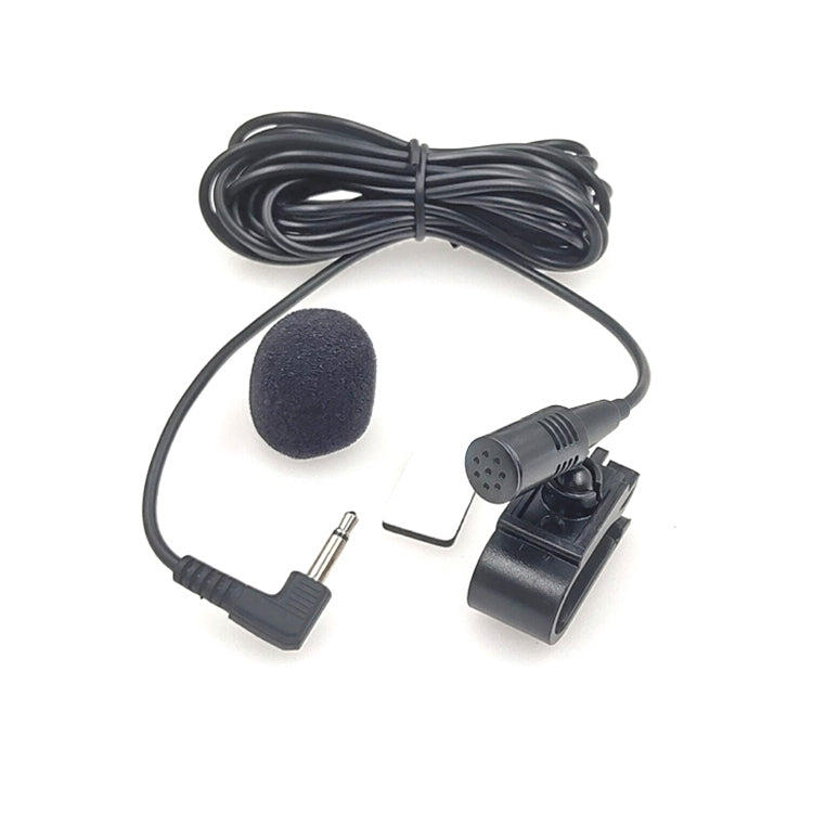 ZJ025MR Stick-on Clip-on Lavalier ไมโครโฟนโมโนสำหรับรถยนต์ GPS / Bluetooth ที่เปิดใช้งาน Audio DVD ไมโครโฟนภายนอก, ความยาวสายเคเบิล: 3 ม., แจ็ค 3.5 มม. ข้อศอก 90 องศา, Elbow 3.5mm Jack Mono