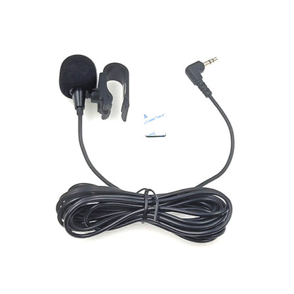 ZJ025MR Stick-on Clip-on Lavalier ไมโครโฟนสเตอริโอสำหรับรถยนต์ GPS / Bluetooth ที่เปิดใช้งาน Audio DVD ไมโครโฟนภายนอก, ความยาวสายเคเบิล: 3 ม., ข้อศอก 90 องศาแจ็ค 2.5 มม., Elbow 2.5mm Jack Stereo