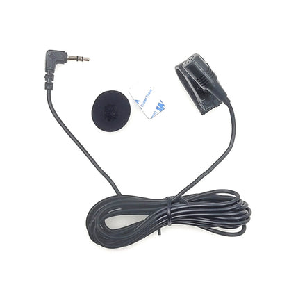 ZJ025MR Stick-on Clip-on Lavalier ไมโครโฟนสเตอริโอสำหรับรถยนต์ GPS / Bluetooth ที่เปิดใช้งาน Audio DVD ไมโครโฟนภายนอก, ความยาวสายเคเบิล: 3 ม., ข้อศอก 90 องศาแจ็ค 2.5 มม., Elbow 2.5mm Jack Stereo