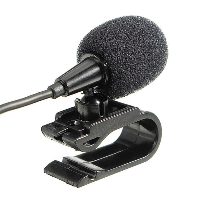 ZJ025MR Stick-on Clip-on Lavalier แจ็คไมโครโฟนโมโนขนาด 2.5 มม. สำหรับรถยนต์ GPS / Bluetooth ที่เปิดใช้งาน Audio DVD ไมโครโฟนภายนอก, ความยาวสายเคเบิล: 3 ม., 2.5mm Jack Mono