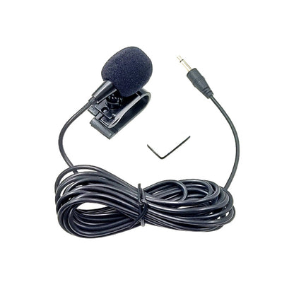 ZJ025MR Stick-on Clip-on Lavalier แจ็คไมโครโฟนโมโนขนาด 3.5 มม. สำหรับรถยนต์ GPS / Bluetooth ที่เปิดใช้งาน Audio DVD ไมโครโฟนภายนอก, ความยาวสายเคเบิล: 3 ม., 3.5mm Jack Stereo