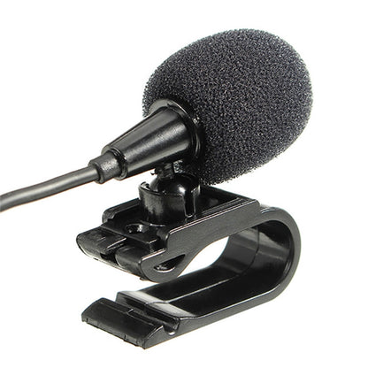ZJ025MR Stick-on Clip-on Lavalier แจ็คไมโครโฟนโมโนขนาด 3.5 มม. สำหรับรถยนต์ GPS / Bluetooth ที่เปิดใช้งาน Audio DVD ไมโครโฟนภายนอก, ความยาวสายเคเบิล: 3 ม., 3.5mm Jack Stereo
