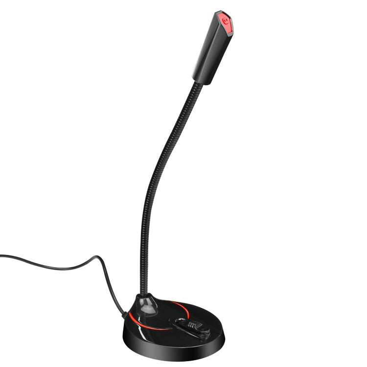 HXSJ F12 ไมโครโฟนคอมพิวเตอร์ USB แบบโค้งงอได้ 360 องศาโดยไม่ต้องใช้ไดรฟ์ ความยาวสายเคเบิล: 2.2 ม.