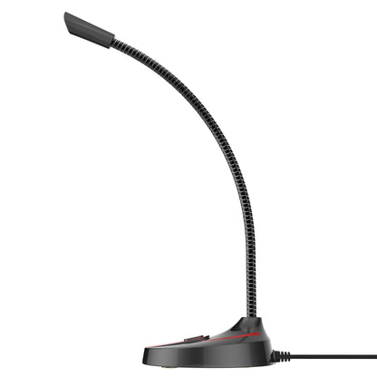 HXSJ F12 ไมโครโฟนคอมพิวเตอร์ USB แบบโค้งงอได้ 360 องศาโดยไม่ต้องใช้ไดรฟ์ ความยาวสายเคเบิล: 2.2 ม.