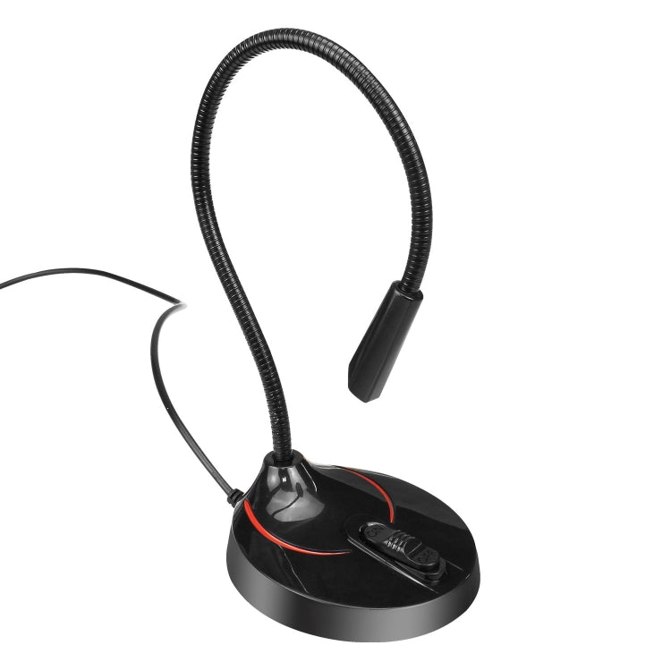 HXSJ F12 ไมโครโฟนคอมพิวเตอร์ USB แบบโค้งงอได้ 360 องศาโดยไม่ต้องใช้ไดรฟ์ ความยาวสายเคเบิล: 2.2 ม.