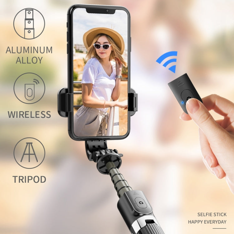 L03 อลูมิเนียมอัลลอยด์แบบพับได้ Bluetooth ขาตั้ง ไม้เซลฟี่, L03 Black