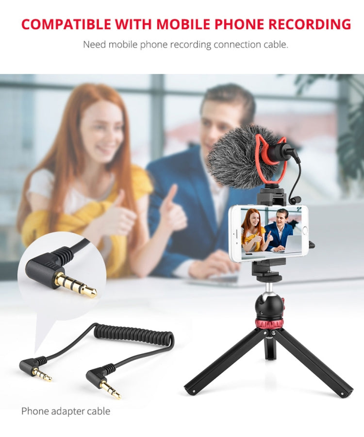 YELANGU MIC10 YLG9920A Professional Interview Condenser วิดีโอไมโครโฟน Shotgun พร้อมสายสัญญาณเสียง 3.5 มม. สำหรับกล้อง DSLR และ DV, Microphone