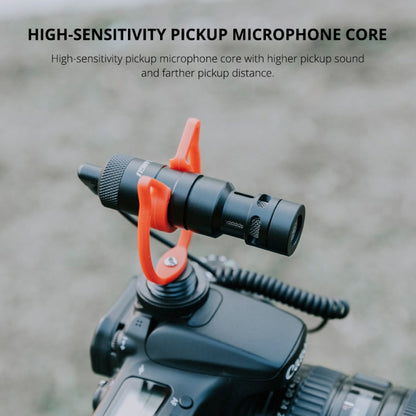 YELANGU MIC10 YLG9920A Professional Interview Condenser วิดีโอไมโครโฟน Shotgun พร้อมสายสัญญาณเสียง 3.5 มม. สำหรับกล้อง DSLR และ DV, Microphone
