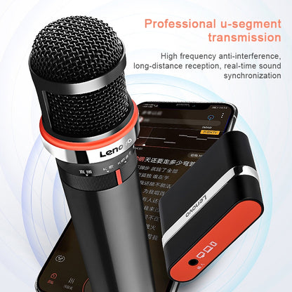 เดิม Lenovo UM20-U K เพลงไมโครโฟนดิจิตอลไร้สายอุปกรณ์บันทึกสดพร้อมตัวรับสัญญาณไร้สาย