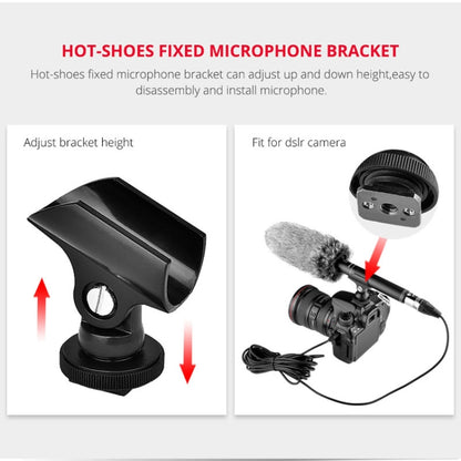 YELANGU YLG9933A MIC07 Professional Interview Condenser วิดีโอไมโครโฟน Shotgun พร้อมอะแดปเตอร์เสียง 6.5 มม. และสายสัญญาณเสียง RXL 3.5 มม.