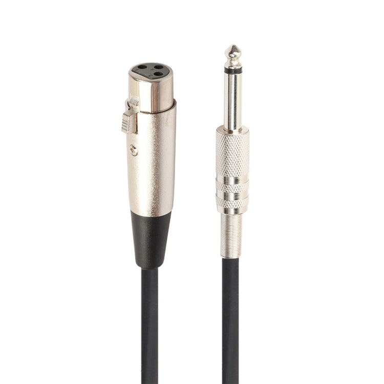 5 ม. XLR 3 พินตัวเมียถึง 1/4 นิ้ว (6.35 มม.) สายไมโครโฟนไมโครโฟนแบบป้องกันโมโน, Length: 5m