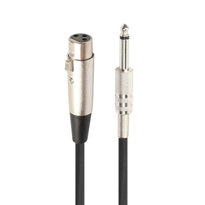 5 ม. XLR 3 พินตัวเมียถึง 1/4 นิ้ว (6.35 มม.) สายไมโครโฟนไมโครโฟนแบบป้องกันโมโน, Length: 5m
