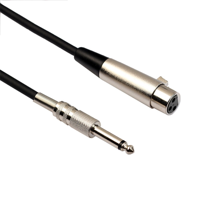 5 ม. XLR 3 พินตัวเมียถึง 1/4 นิ้ว (6.35 มม.) สายไมโครโฟนไมโครโฟนแบบป้องกันโมโน, Length: 5m