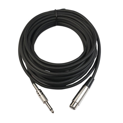 5 ม. XLR 3 พินตัวเมียถึง 1/4 นิ้ว (6.35 มม.) สายไมโครโฟนไมโครโฟนแบบป้องกันโมโน, Length: 5m