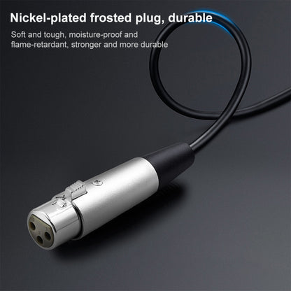 5 ม. XLR 3 พินตัวเมียถึง 1/4 นิ้ว (6.35 มม.) สายไมโครโฟนไมโครโฟนแบบป้องกันโมโน, Length: 5m