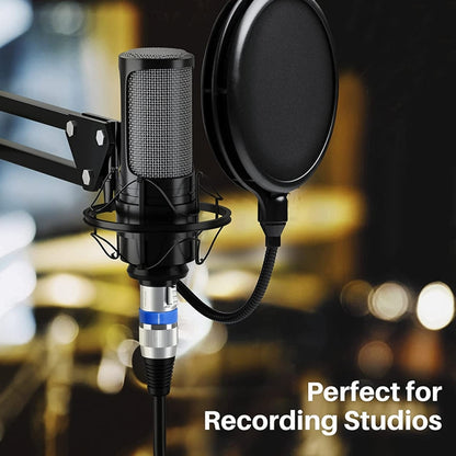 10m 3-Pin XLR Male to XLR Female MIC Shielded Cable Microphone Audio Cord, Length: 10m (Blue)