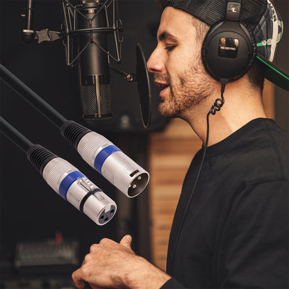 10m 3-Pin XLR Male to XLR Female MIC Shielded Cable Microphone Audio Cord, Length: 10m (Blue)