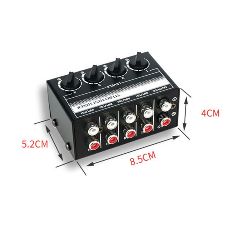 CX400 Audio Stereo Hub 4 แชนเนลมิกเซอร์คอนโทรลเลอร์