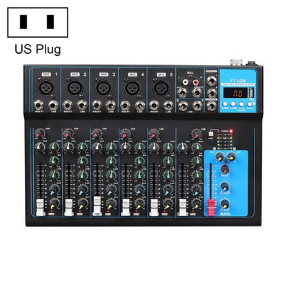 F7 Home 7-channel Bluetooth USB Reverb Mixer ปลั๊ก US, F7 US Plug