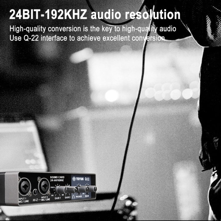 TEYUN Q-22 คอมพิวเตอร์ USB ฟรี Srive ไมโครโฟน การ์ดเสียงภายนอก, Q-22