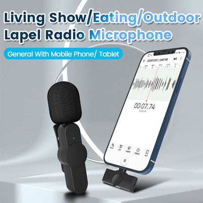 EP033T ไมโครโฟนวิทยุไร้สายแบบหนีบเสื้ออินเทอร์เฟซ USB-C / Type-C, EP033T Type-C