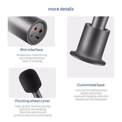 Original Xiaomi Mijia Bluetooth 5.1 สเตอริโอลดเสียงรบกวนไมโครโฟนคาราโอเกะ