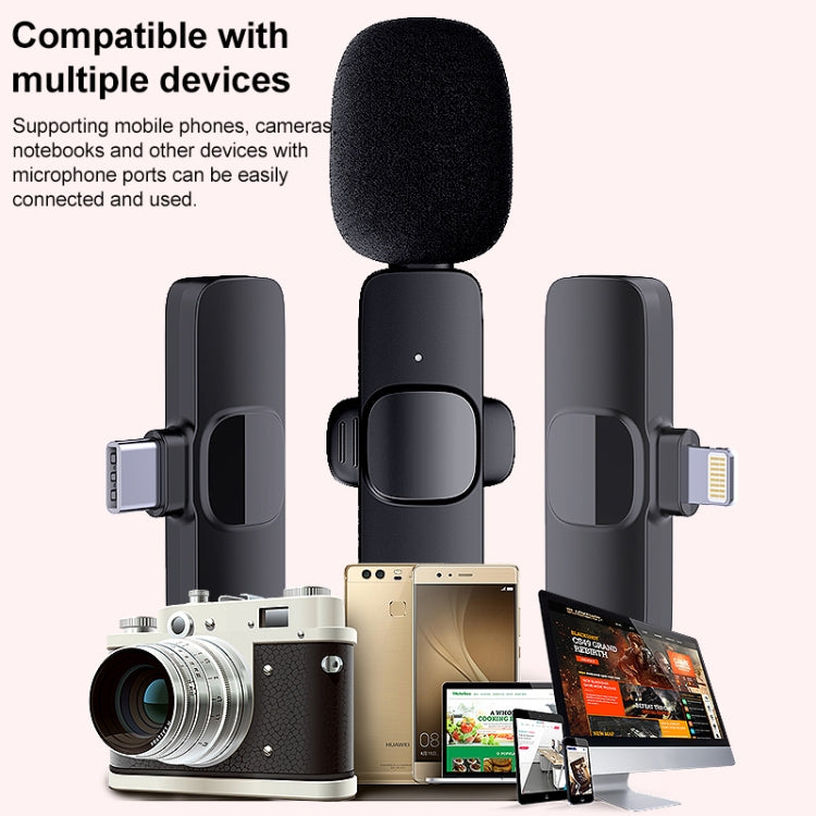 อินเทอร์เฟซ Type-C / USB-C ไมโครโฟนไร้สายขนาดเล็กแบบหนีบเสื้อ, Type-C
