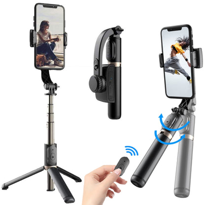 Q08 ไม้กันสั่นกล้อง Bluetooth รีโมทคอนโทรล ขาตั้งกล้อง ไม้เซลฟี่, Q08 (Black)