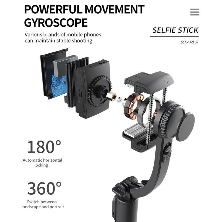Q08 ไม้กันสั่นกล้อง Bluetooth รีโมทคอนโทรล ขาตั้งกล้อง ไม้เซลฟี่, Q08 (Black)