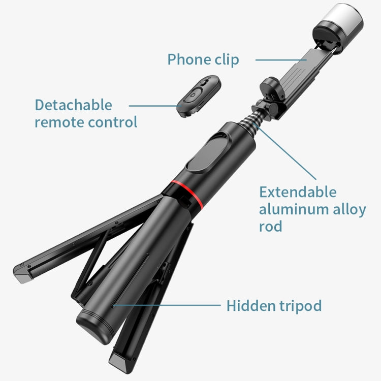 Q12s บลูทูธรีโมทคอนโทรล Rotatable Fill Light ขาตั้งกล้อง Selfie Stick, Q12s
