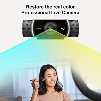 Logitech C922 Pro HD Pro ออโต้โฟกัส เว็บแคมสตรีมในตัว กล้องเว็บ 1080P, C922 Pro