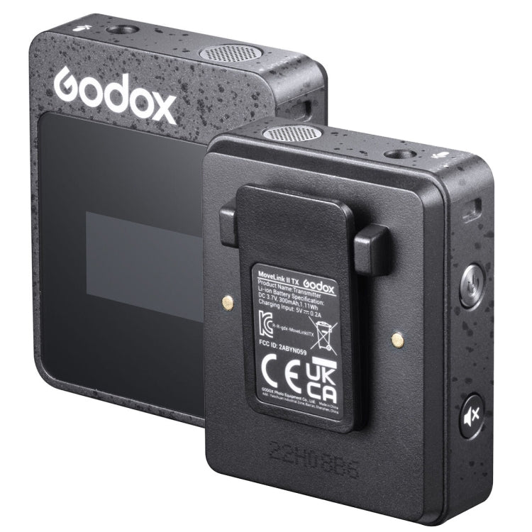 Godox MoveLink II M2 ระบบไมโครโฟนไร้สายแบบหนีบเสื้อพร้อมเครื่องส่งสัญญาณ 2 ตัวและตัวรับสัญญาณ 1 ตัวสำหรับกล้อง DSLR และกล้องวิดีโอ, MoveLink II M2