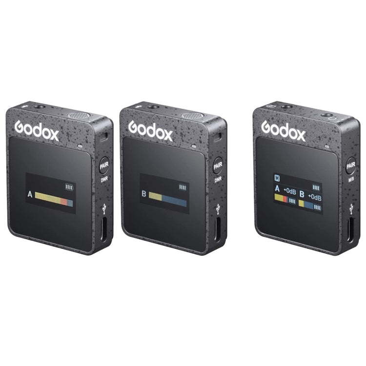Godox MoveLink II M2 ระบบไมโครโฟนไร้สายแบบหนีบเสื้อพร้อมเครื่องส่งสัญญาณ 2 ตัวและตัวรับสัญญาณ 1 ตัวสำหรับกล้อง DSLR และกล้องวิดีโอ, MoveLink II M2