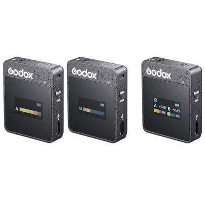 Godox MoveLink II M2 ระบบไมโครโฟนไร้สายแบบหนีบเสื้อพร้อมเครื่องส่งสัญญาณ 2 ตัวและตัวรับสัญญาณ 1 ตัวสำหรับกล้อง DSLR และกล้องวิดีโอ, MoveLink II M2