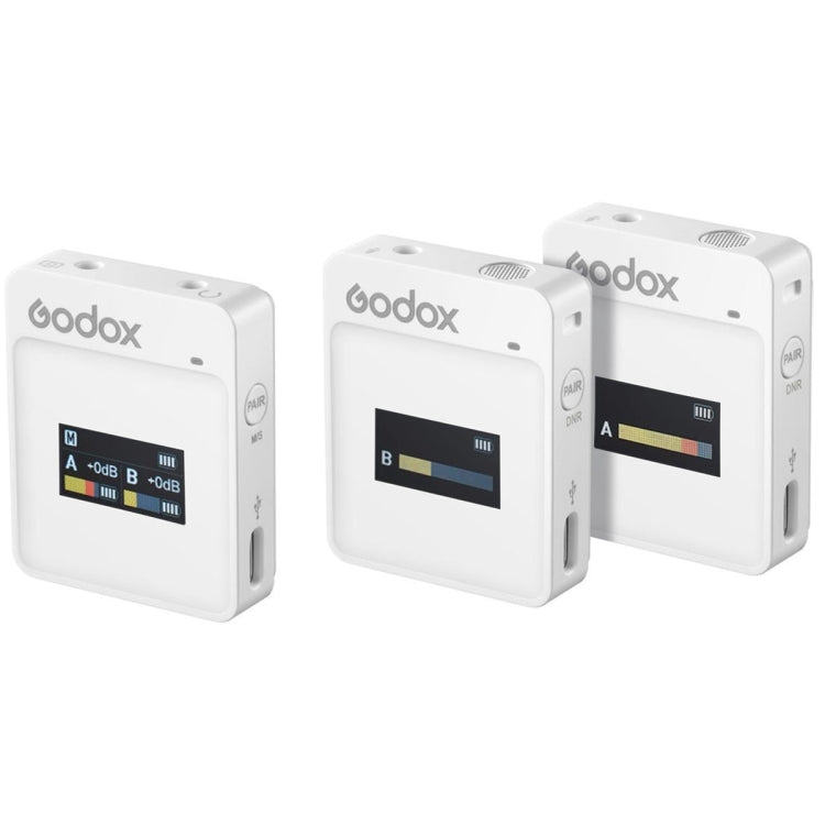 Godox MoveLink II M2 ระบบไมโครโฟนไร้สายแบบหนีบเสื้อพร้อมเครื่องส่งสัญญาณ 2 ตัวและตัวรับสัญญาณ 1 ตัวสำหรับกล้อง DSLR และกล้องวิดีโอ, MoveLink II M2