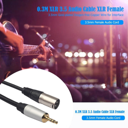 TC210KM173 สายสัญญาณเสียงชายถึง XLR ขนาด 3.5 มม. ความยาว: 0.3 ม., 3.5mm Male to XLR Male