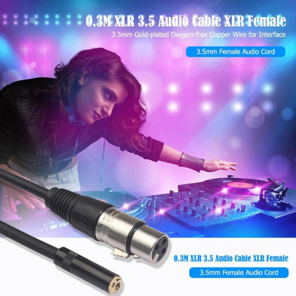 TC227K18-03 สายสัญญาณเสียงตัวเมียถึง XLR ขนาด 3.5 มม. ความยาว: 0.3 ม., 3.5mm Female to XLR Female