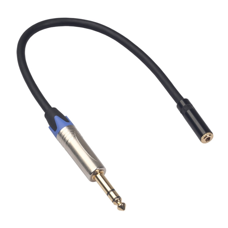 TC203NF03 สายสัญญาณเสียงหญิงขนาด 6.35 มม. ถึง 3.5 มม. ความยาว: 0.3 ม., TC203NF03 6.35mm Male to 3.5mm Female