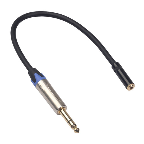 TC203NF03 สายสัญญาณเสียงหญิงขนาด 6.35 มม. ถึง 3.5 มม. ความยาว: 0.3 ม., TC203NF03 6.35mm Male to 3.5mm Female
