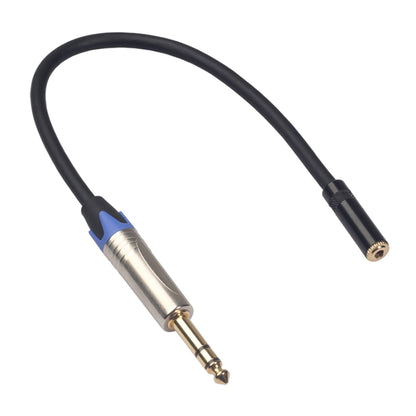 TC203NF03 สายสัญญาณเสียงหญิงขนาด 6.35 มม. ถึง 3.5 มม. ความยาว: 0.3 ม., TC203NF03 6.35mm Male to 3.5mm Female