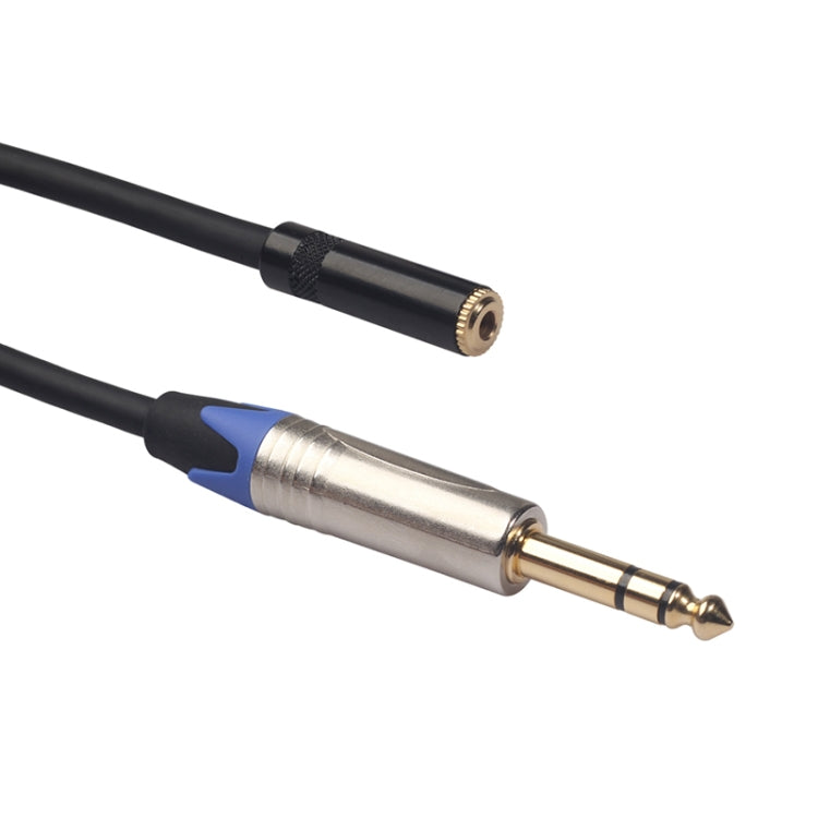 TC203NF03 สายสัญญาณเสียงหญิงขนาด 6.35 มม. ถึง 3.5 มม. ความยาว: 0.3 ม., TC203NF03 6.35mm Male to 3.5mm Female