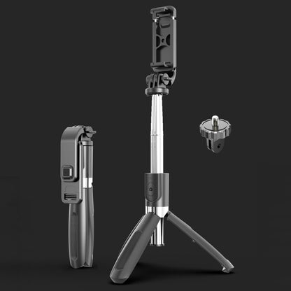 L02 100 ซม. มัลติฟังก์ชั่นปรับ Bluetooth Self-timer Pole ขาตั้ง Selfie Stick