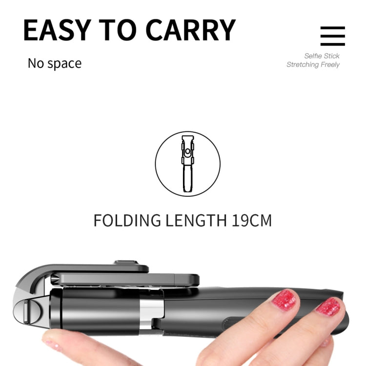 L02 100 ซม. มัลติฟังก์ชั่นปรับ Bluetooth Self-timer Pole ขาตั้ง Selfie Stick