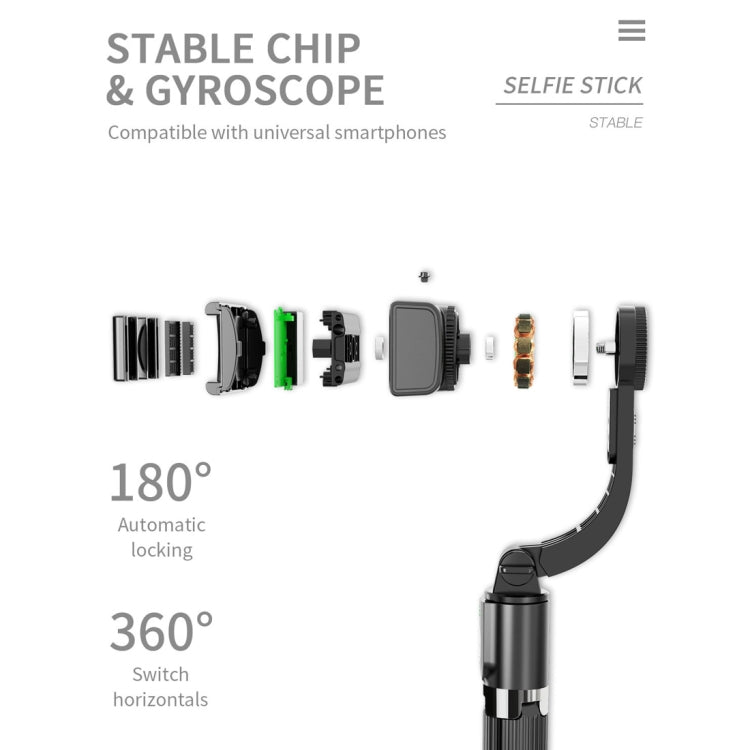 L08 ไม้กันสั่นแบบปรับได้ปรับเสถียร Bluetooth Self-timer Pole ขาตั้ง ไม้เซลฟี่