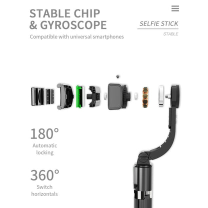 L08 ไม้กันสั่นแบบปรับได้ปรับเสถียร Bluetooth Self-timer Pole ขาตั้ง ไม้เซลฟี่