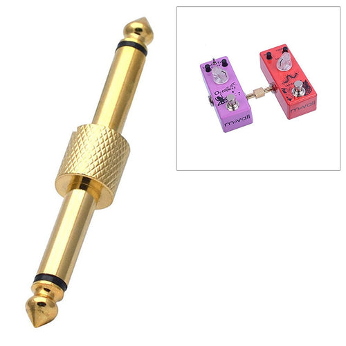 6.35 มม. 1/4 นิ้วชายไปชายกีตาร์ Connector ไฟฟ้า Pedal Board Adapter
