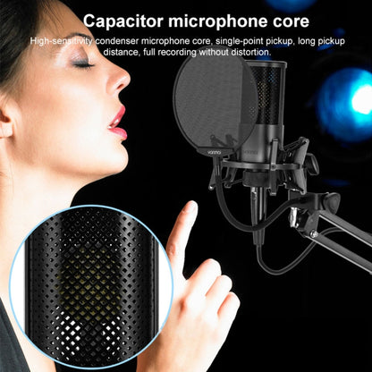 Yanmai X2 Active Noise Reduction Cardioid Pointing Capacitive Recording Microphone Set พร้อม Blowout Net & Cantilever Bracket & 1.7m 3.5mm Interface Cable, X2